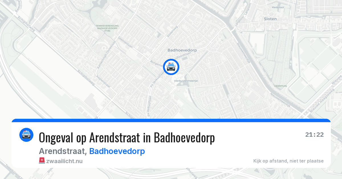 Ongeval op Arendstraat in Badhoevedorp — 26 mei 2026