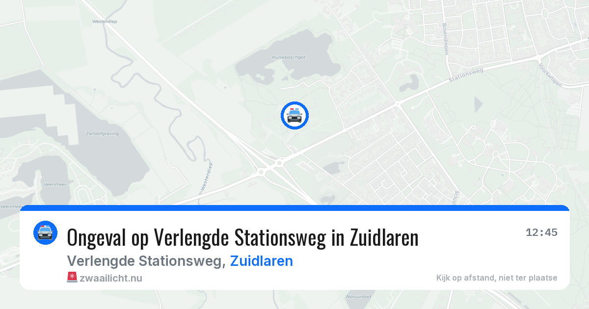 Ongeval op Verlengde Stationsweg in Zuidlaren — 21 mrt 2026