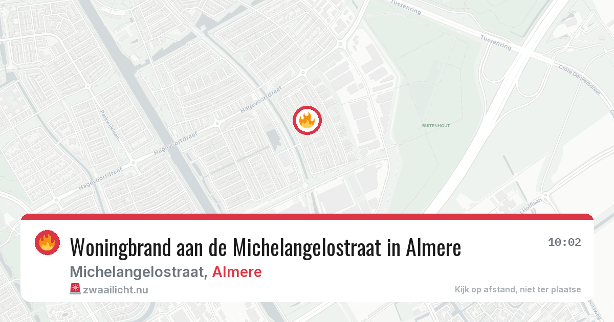 Woningbrand aan de Michelangelostraat in Almere — 26 mrt 2026