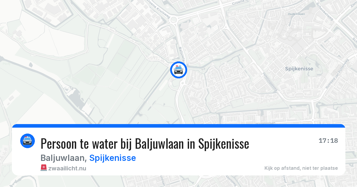 Persoon te water bij Baljuwlaan in Spijkenisse — 5 jun 2026