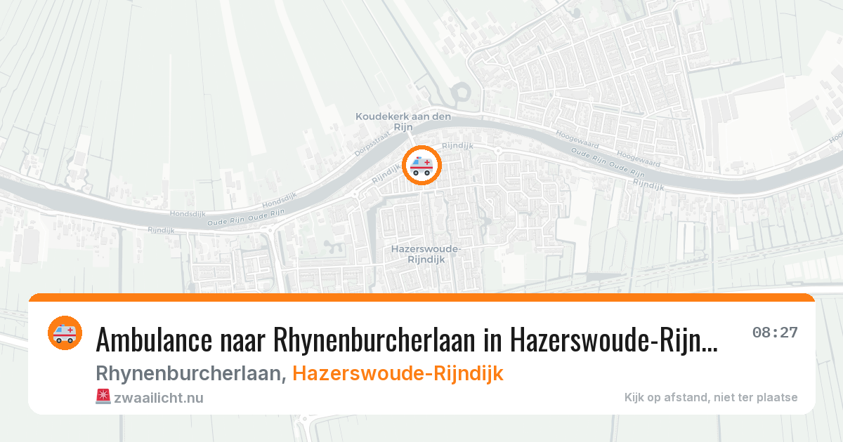 Ambulance naar Rhynenburcherlaan in Hazerswoude-Rijndijk — 13 jul 2026
