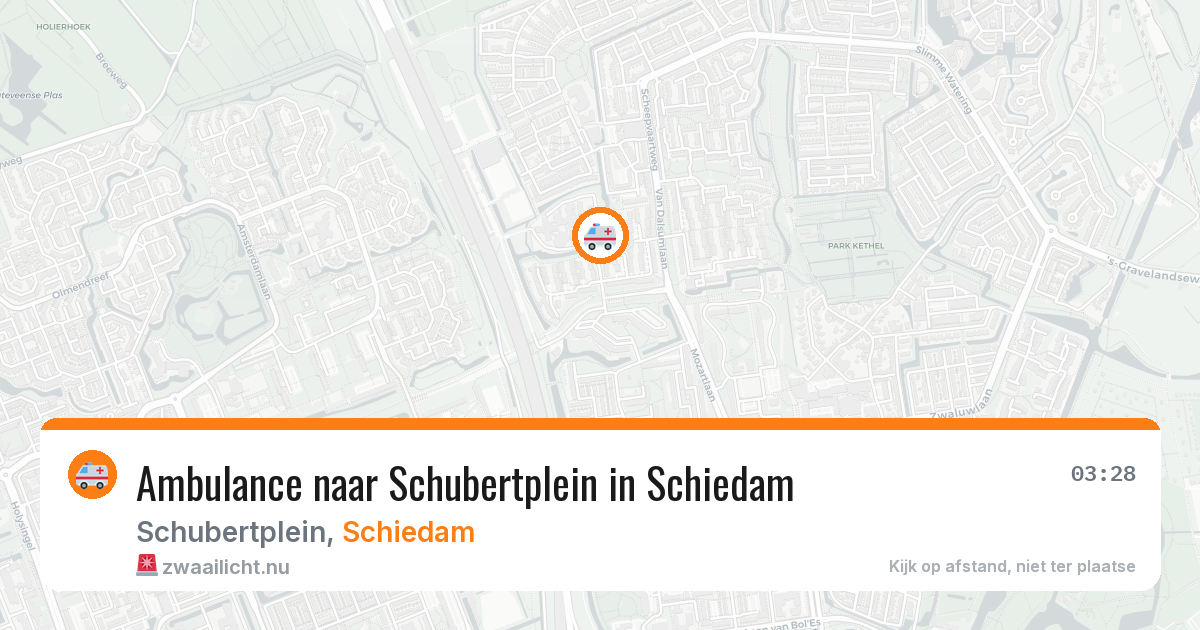 Ambulance naar Schubertplein in Schiedam — 19 jul 2026