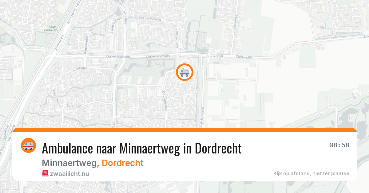 Ambulance naar Minnaertweg in Dordrecht — 4 mei 2026