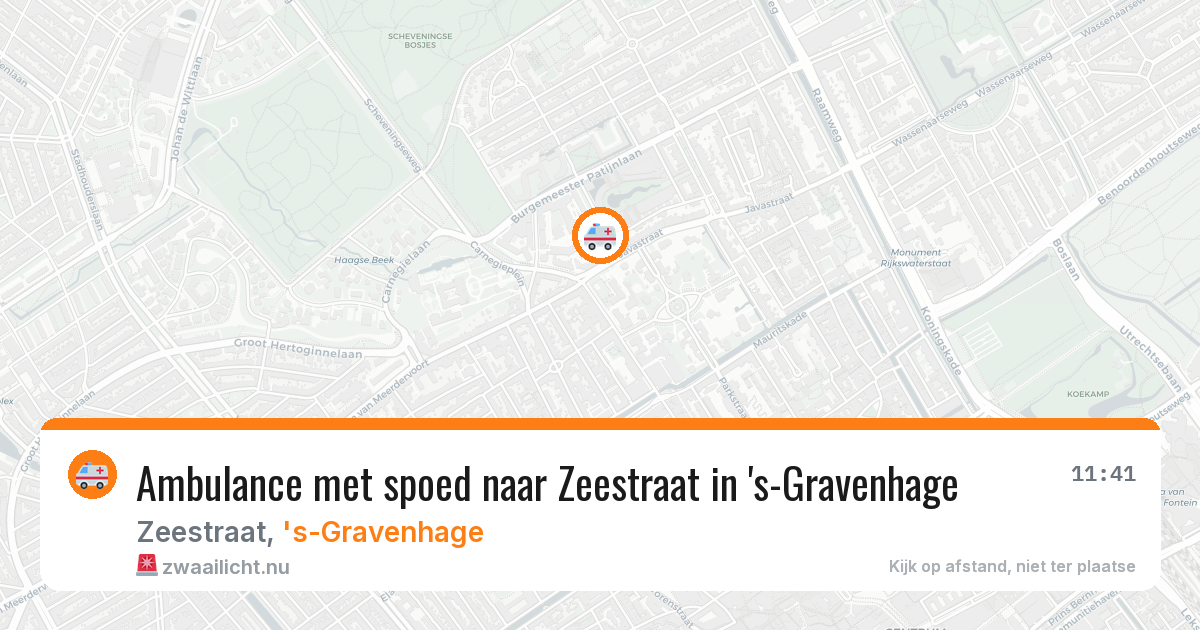Ambulance met spoed naar Zeestraat in 's-Gravenhage — 28 mei 2026