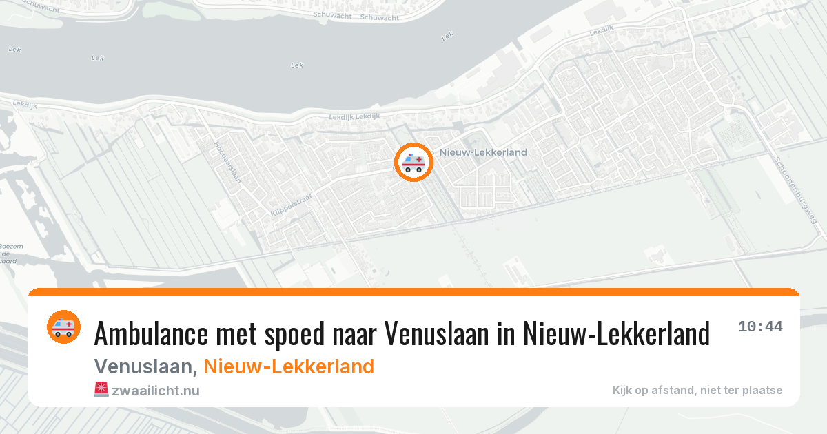 Ambulance met spoed naar Venuslaan in Nieuw-Lekkerland — 11 jul 2026