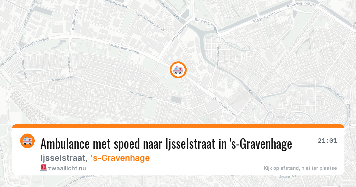 Ambulance met spoed naar Ijsselstraat in 's-Gravenhage — 25 mrt 2026