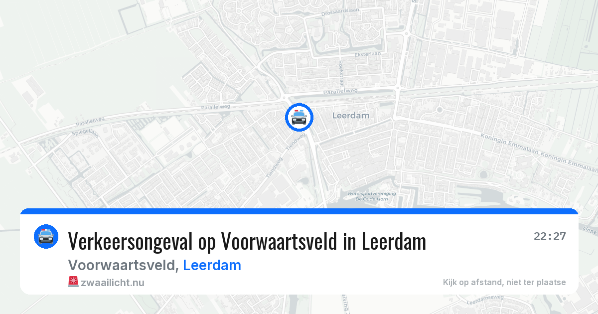 Verkeersongeval op Voorwaartsveld in Leerdam — 25 mrt 2026