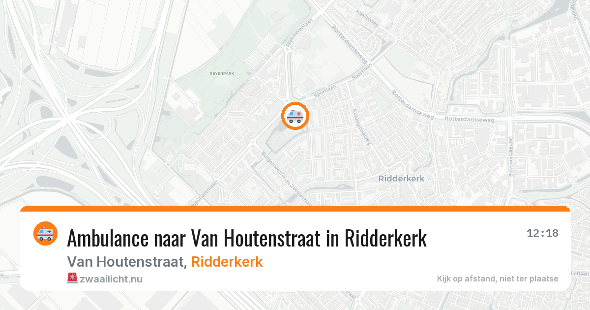 Ambulance naar Van Houtenstraat in Ridderkerk — 27 mei 2026