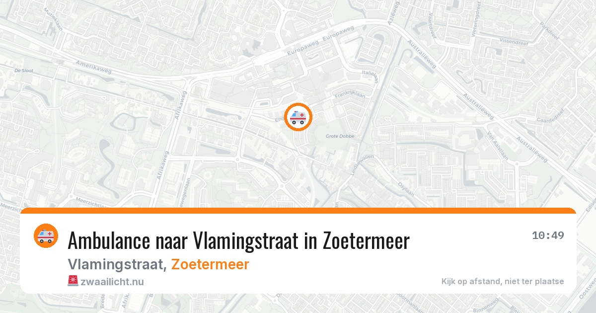 Ambulance naar Vlamingstraat in Zoetermeer — 14 jul 2026