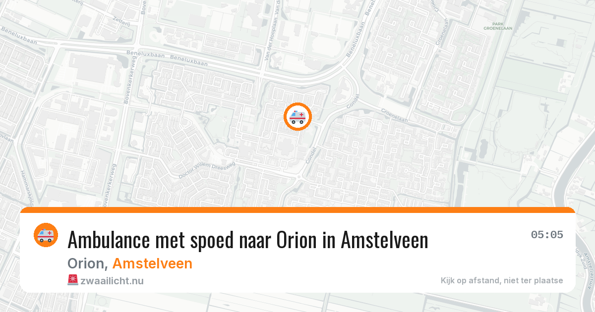 Ambulance met spoed naar Orion in Amstelveen — 11 apr 2026