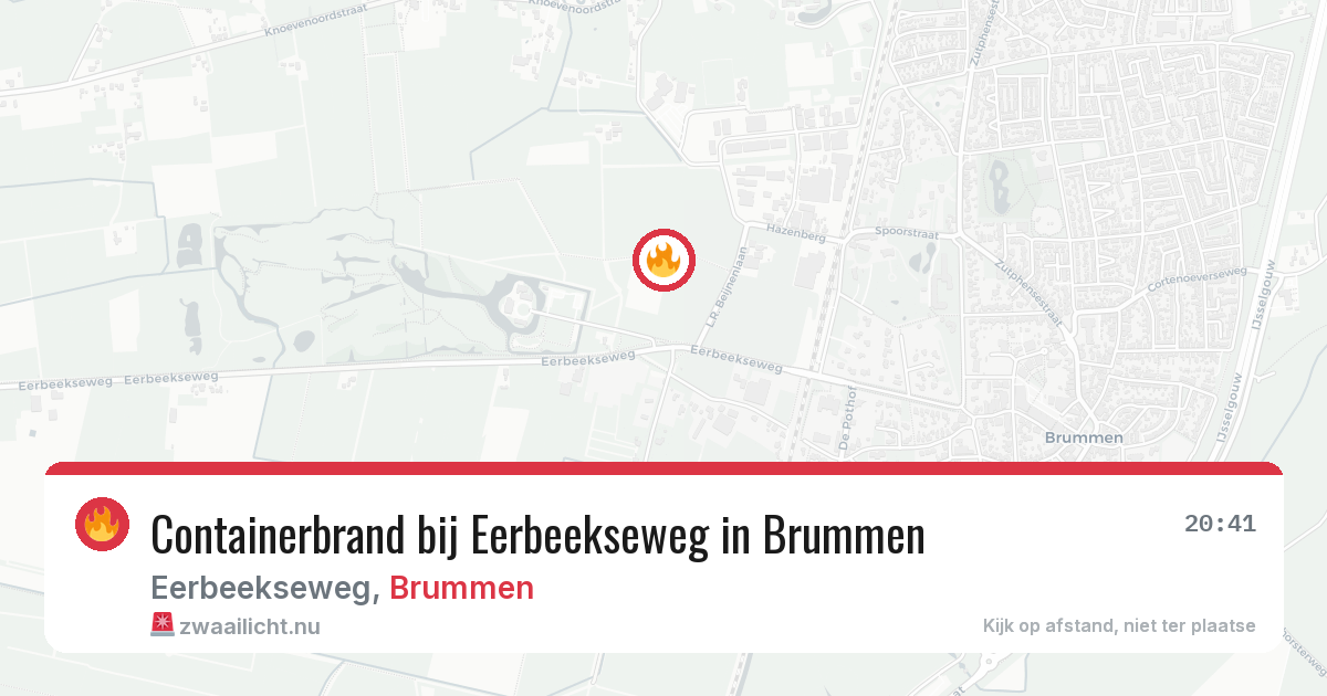 Containerbrand bij Eerbeekseweg in Brummen — 27 apr 2026
