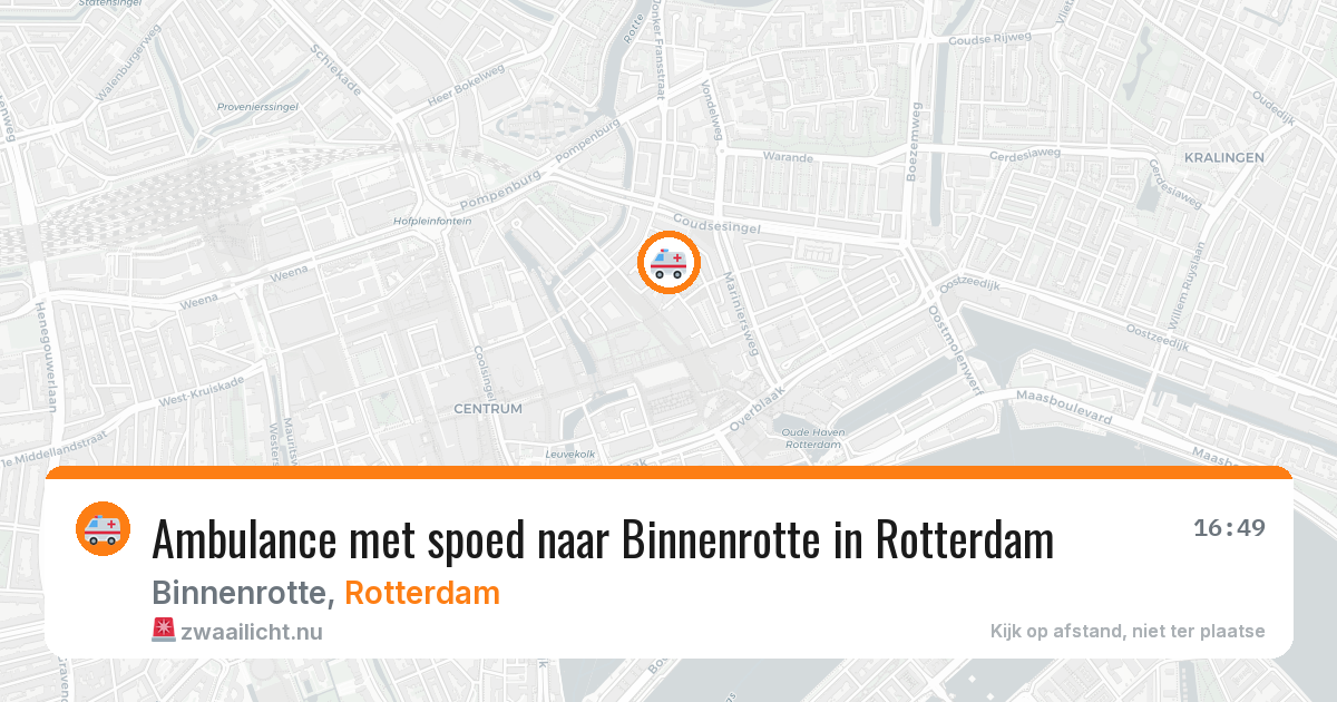 Ambulance met spoed naar Binnenrotte in Rotterdam — 12 jul 2026
