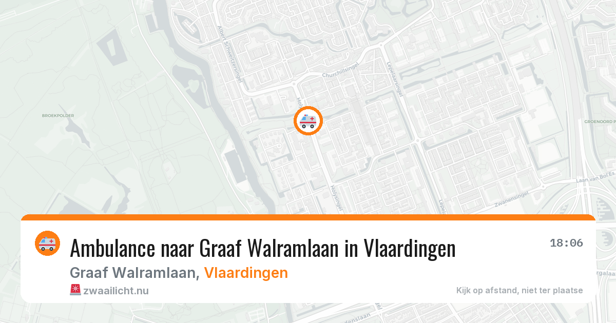 Ambulance naar Graaf Walramlaan in Vlaardingen — 15 jul 2026