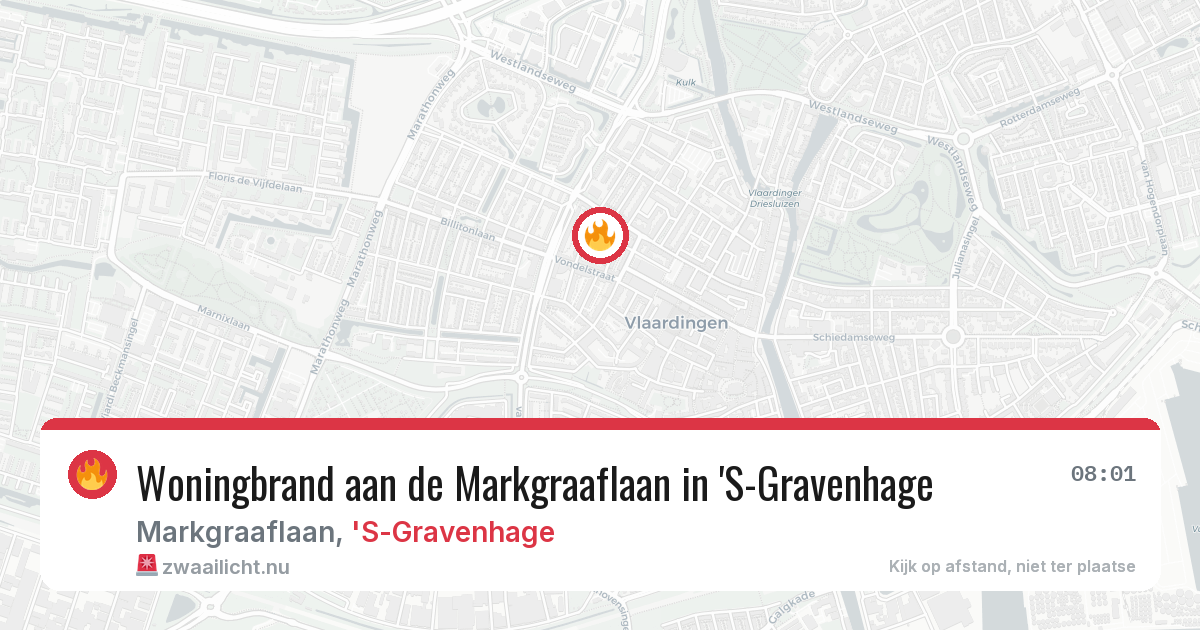 Woningbrand aan de Markgraaflaan in 'S-Gravenhage — 13 feb 2026