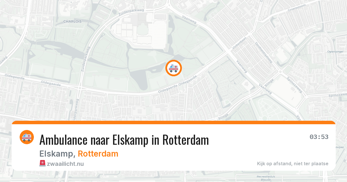 Ambulance naar Elskamp in Rotterdam — 17 mei 2026