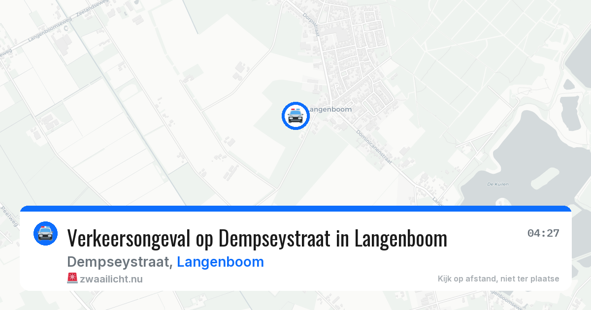 Verkeersongeval op Dempseystraat in Langenboom — 22 mrt 2026