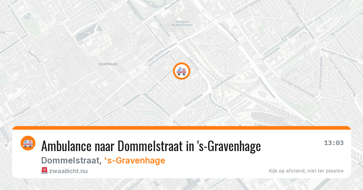 Ambulance naar Dommelstraat in 's-Gravenhage — 17 jul 2026