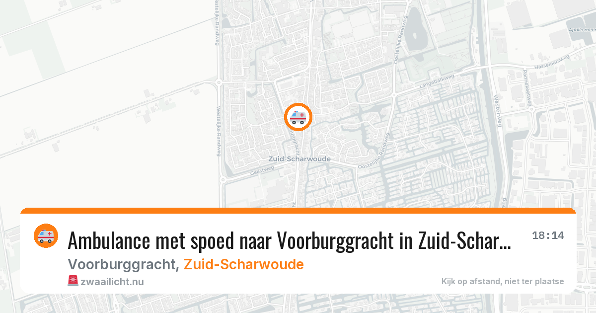 Ambulance met spoed naar Voorburggracht in Zuid-Scharwoude — 30 mei 2026