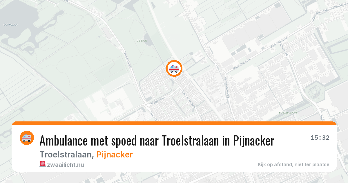 Ambulance met spoed naar Troelstralaan in Pijnacker — 18 jul 2026
