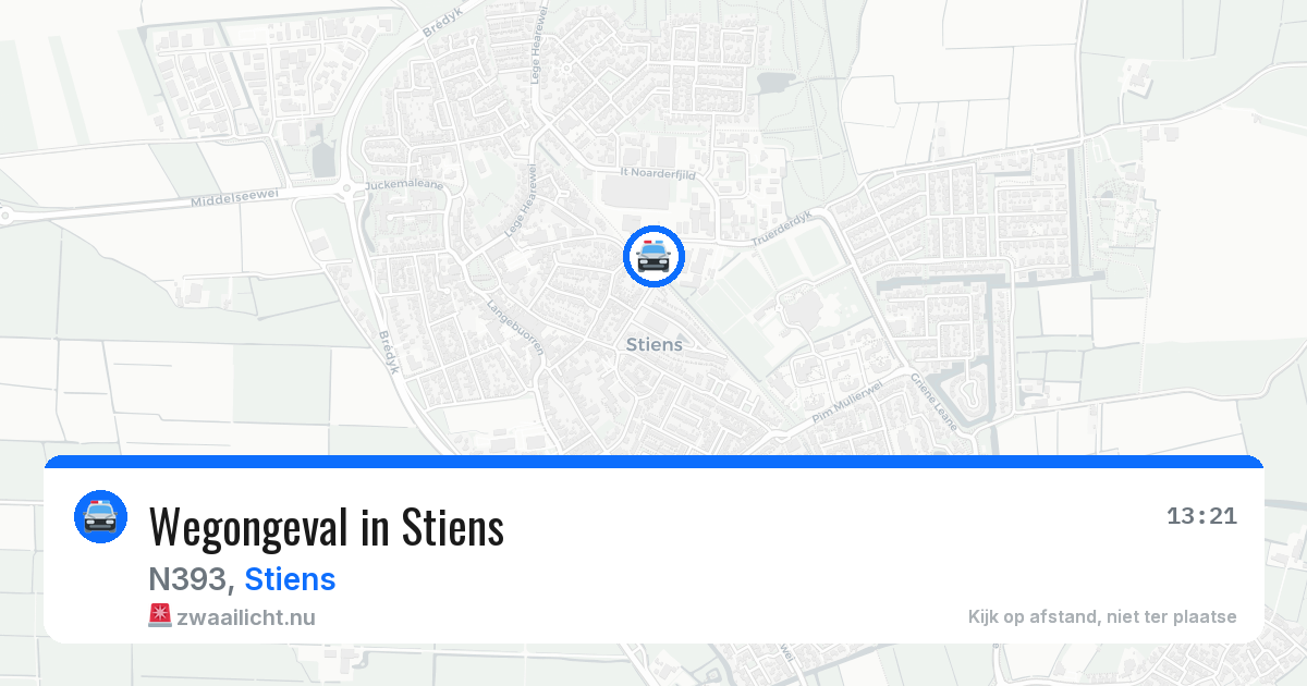 Wegongeval in Stiens — 17 jul 2026