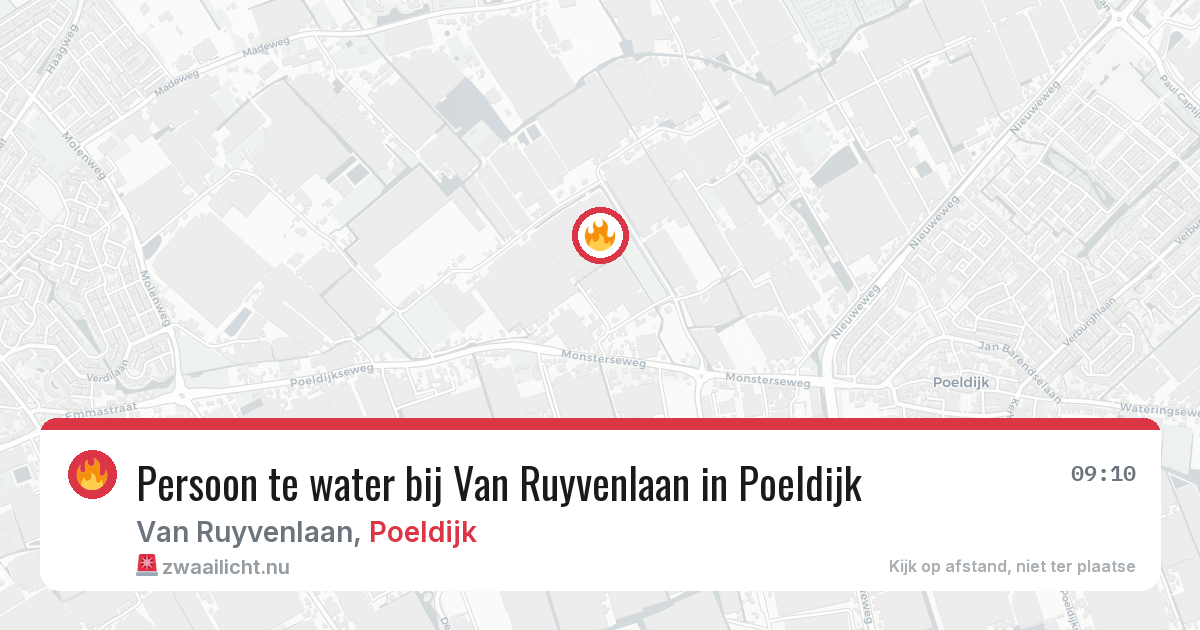 Persoon te water bij Van Ruyvenlaan in Poeldijk — 7 apr 2026