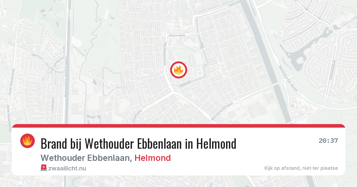 Brand bij Wethouder Ebbenlaan in Helmond — 4 mei 2026