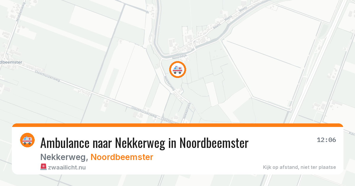 Ambulance naar Nekkerweg in Noordbeemster — 2 apr 2026