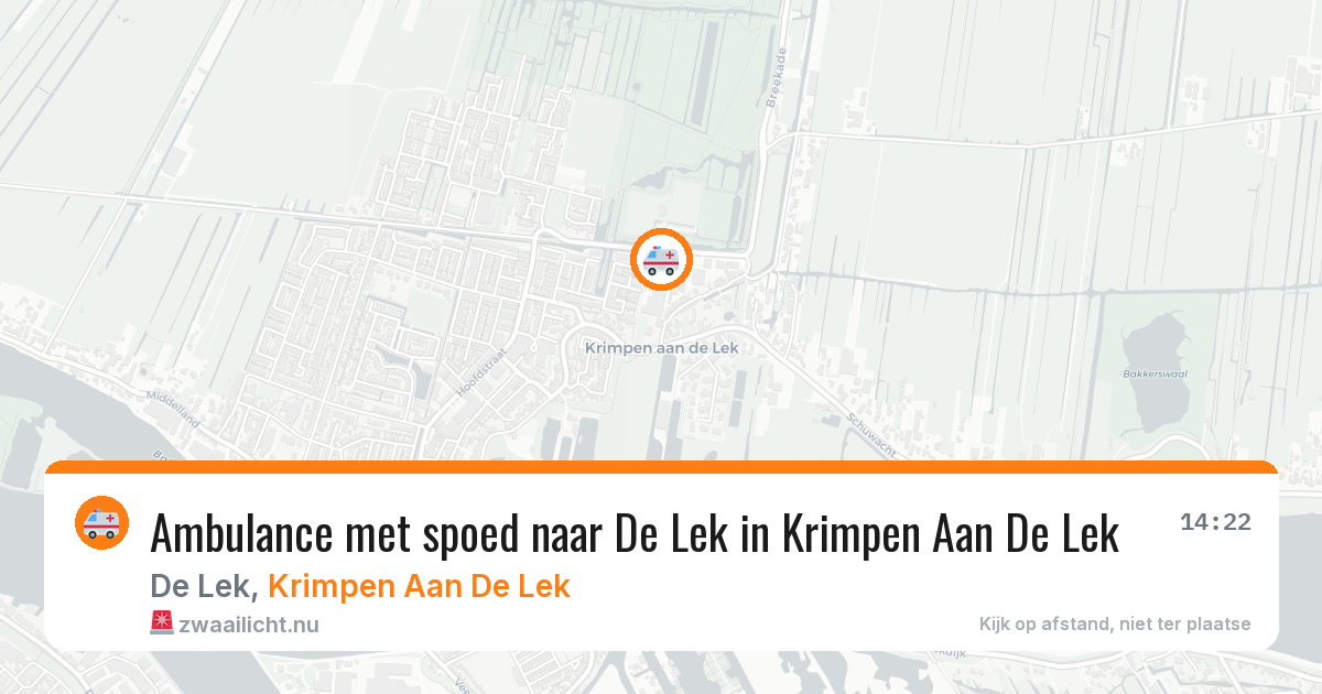 Ambulance met spoed naar De Lek in Krimpen Aan De Lek — 6 apr 2026