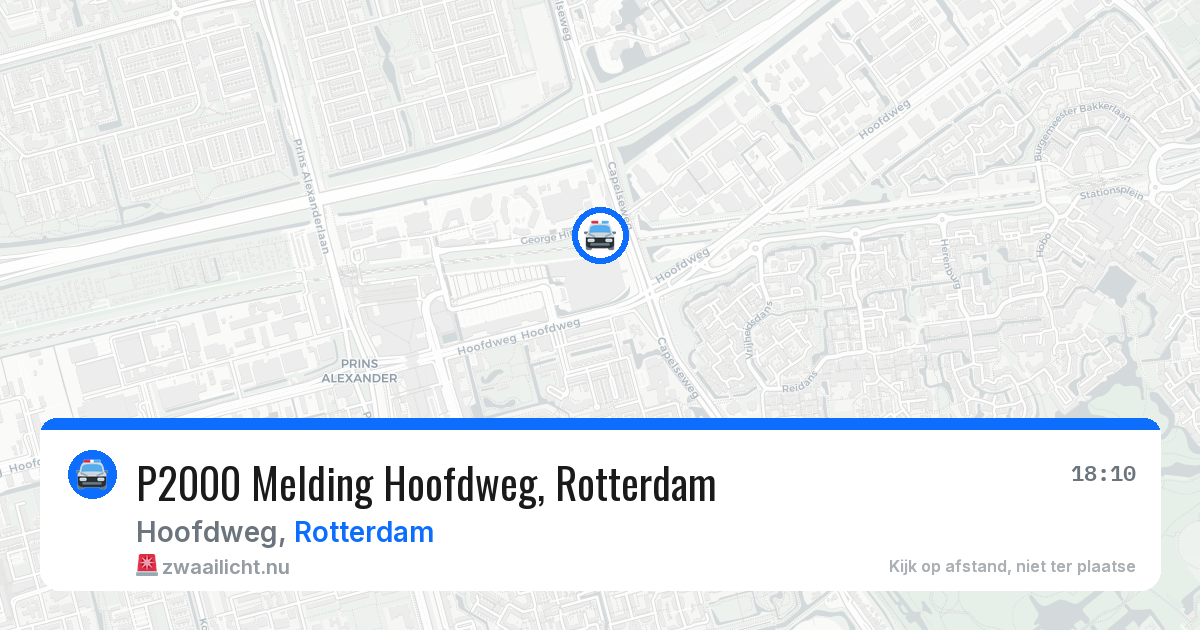 P2000 Melding Hoofdweg, Rotterdam — 11 jul 2026