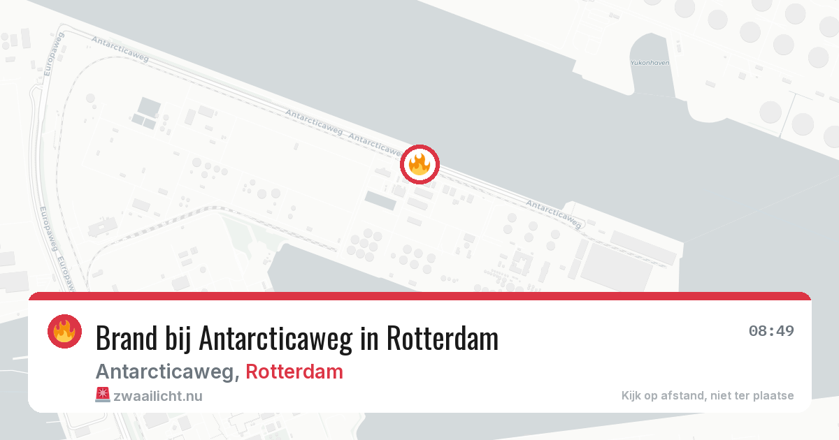 Brand bij Antarcticaweg in Rotterdam — 10 jun 2026