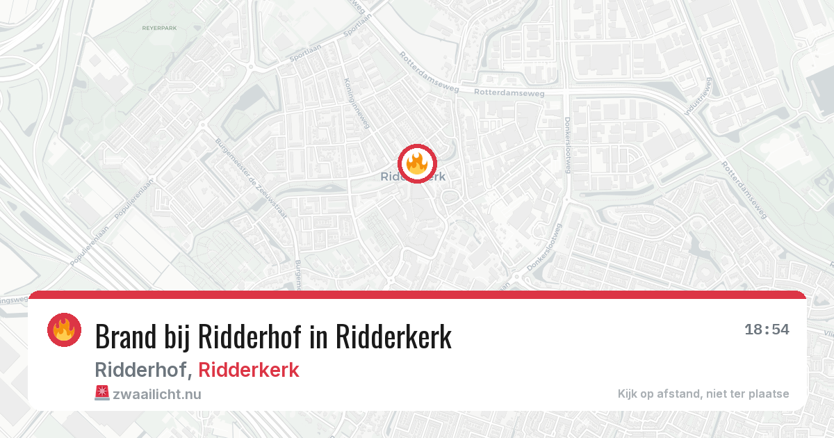 Brand bij Ridderhof in Ridderkerk — 5 jun 2026