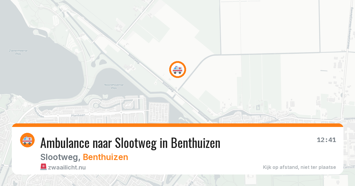 Ambulance naar Slootweg in Benthuizen — 25 jul 2026