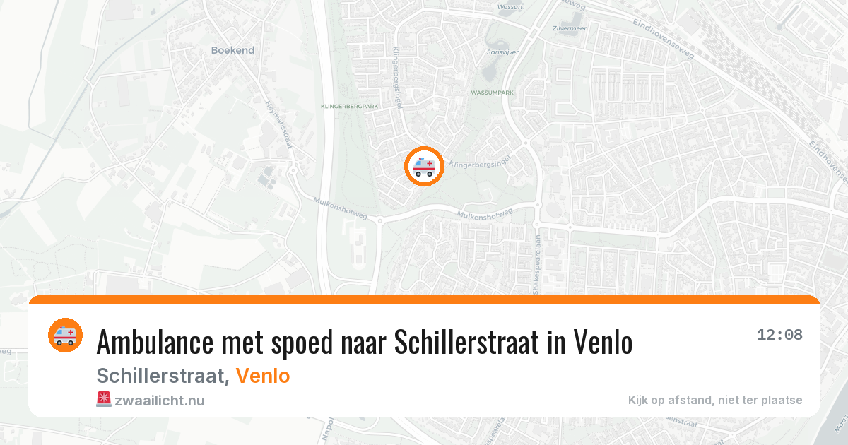 Ambulance met spoed naar Schillerstraat in Venlo — 22 jul 2026