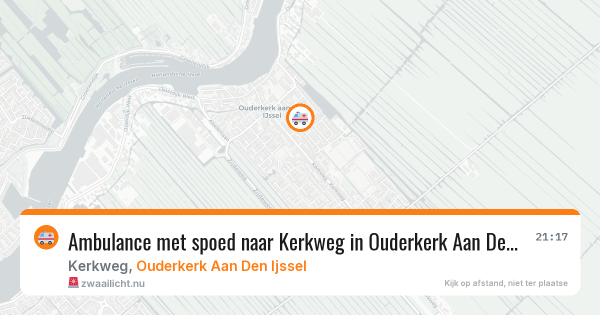 Ambulance met spoed naar Kerkweg in Ouderkerk Aan Den Ijssel — 11 jul 2026