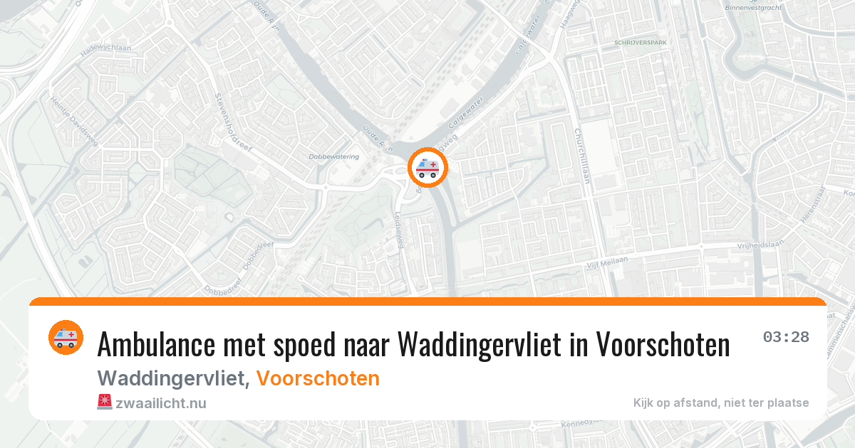 Ambulance met spoed naar Waddingervliet in Voorschoten — 22 mrt 2026