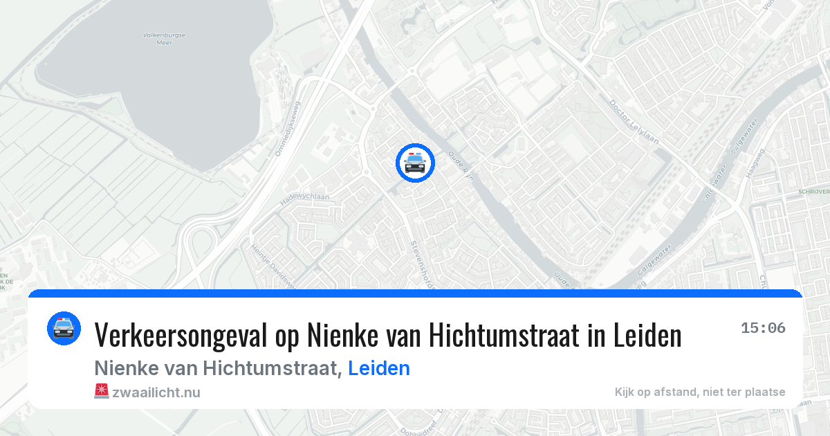 Verkeersongeval op Nienke van Hichtumstraat in Leiden — 25 jul 2026