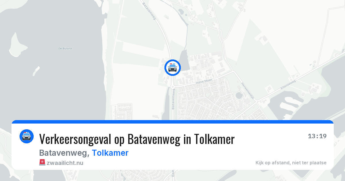 Verkeersongeval op Batavenweg in Tolkamer — 9 mei 2026