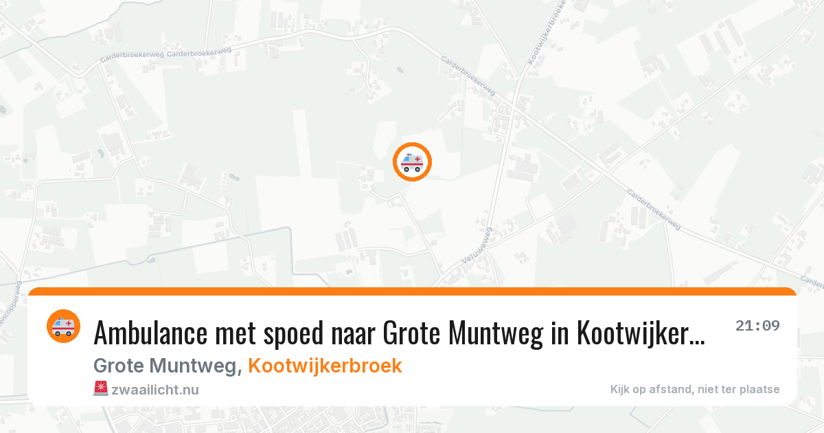 Ambulance met spoed naar Grote Muntweg in Kootwijkerbroek — 24 jul 2026
