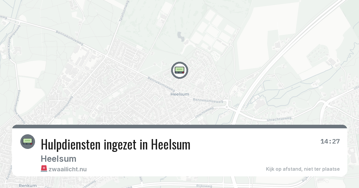 Hulpdiensten ingezet in Heelsum — 7 feb 2026 | 🚨 Zwaailicht.nu