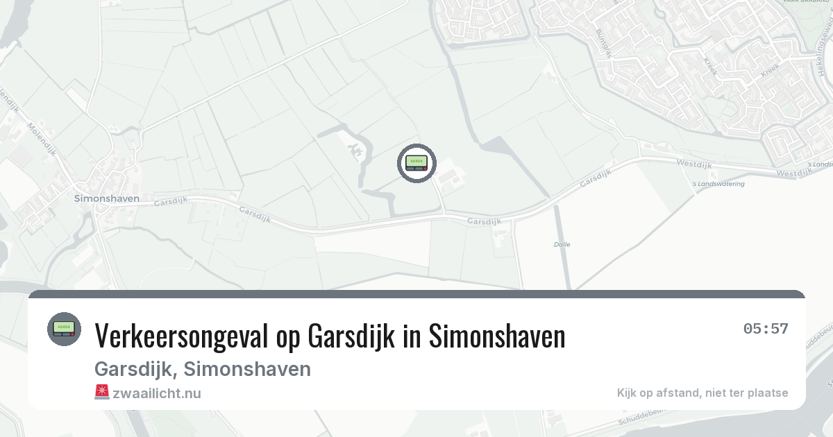 Verkeersongeval op Garsdijk in Simonshaven — 8 feb 2026
