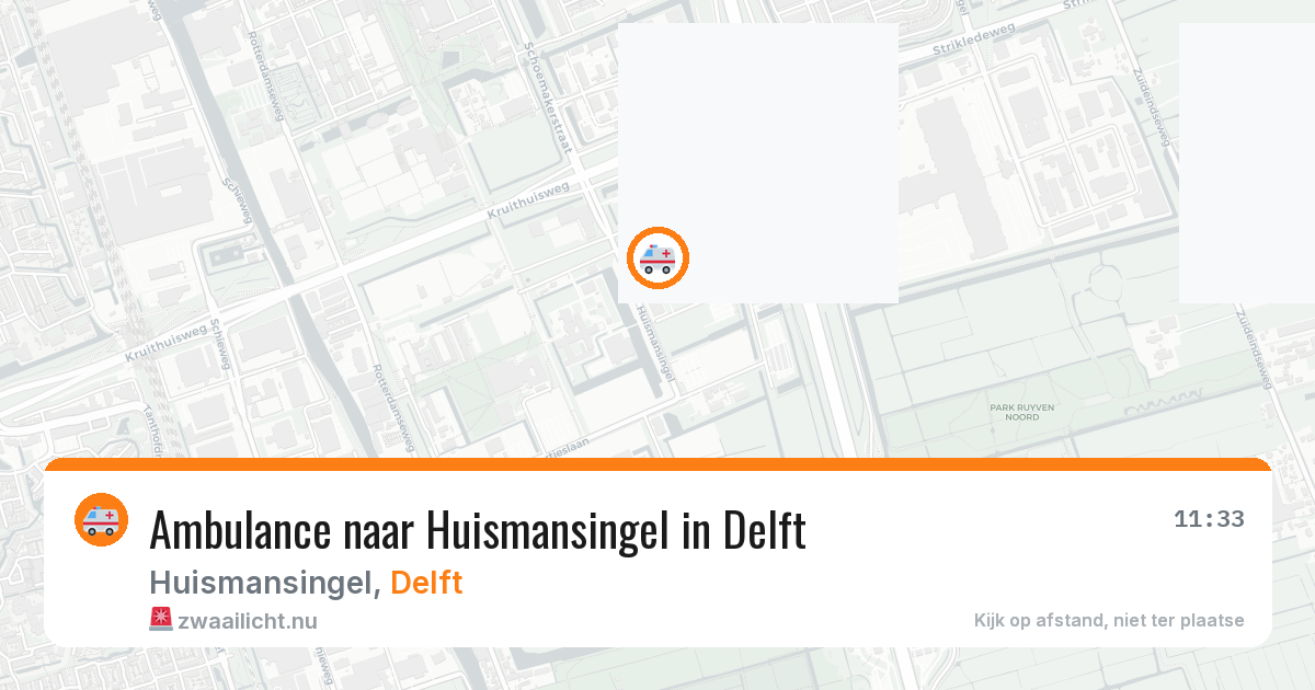 Ambulance naar Huismansingel in Delft — 10 jul 2026