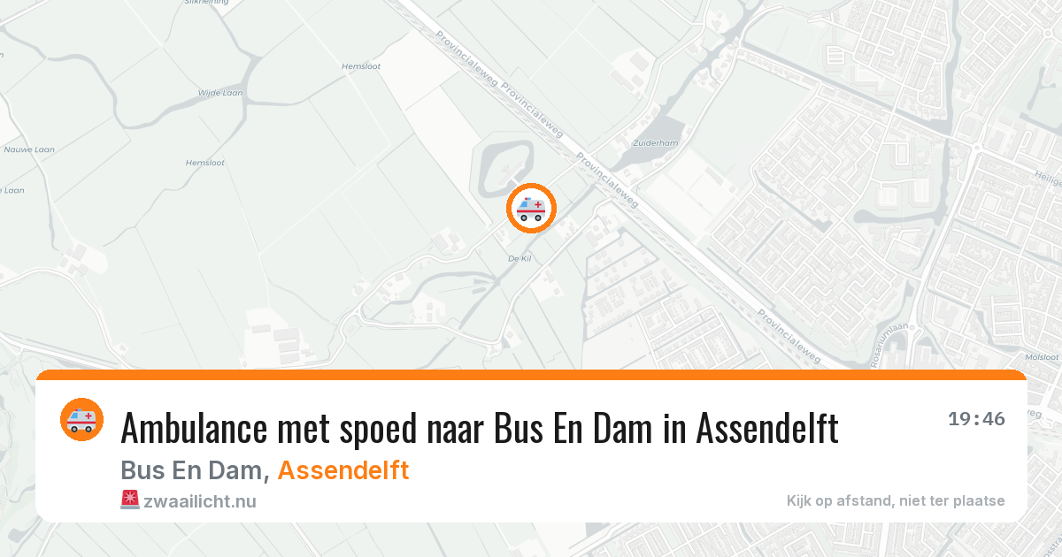 Ambulance met spoed naar Bus En Dam in Assendelft — 17 jan 2026
