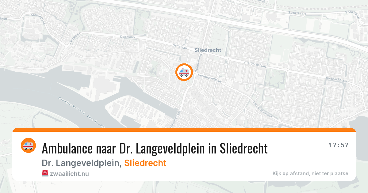Ambulance naar Dr. Langeveldplein in Sliedrecht — 18 jul 2026