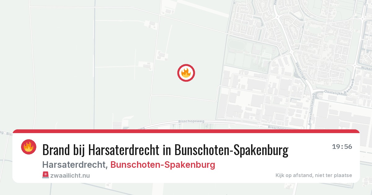 Brand bij Harsaterdrecht in Bunschoten-Spakenburg — 13 jul 2026