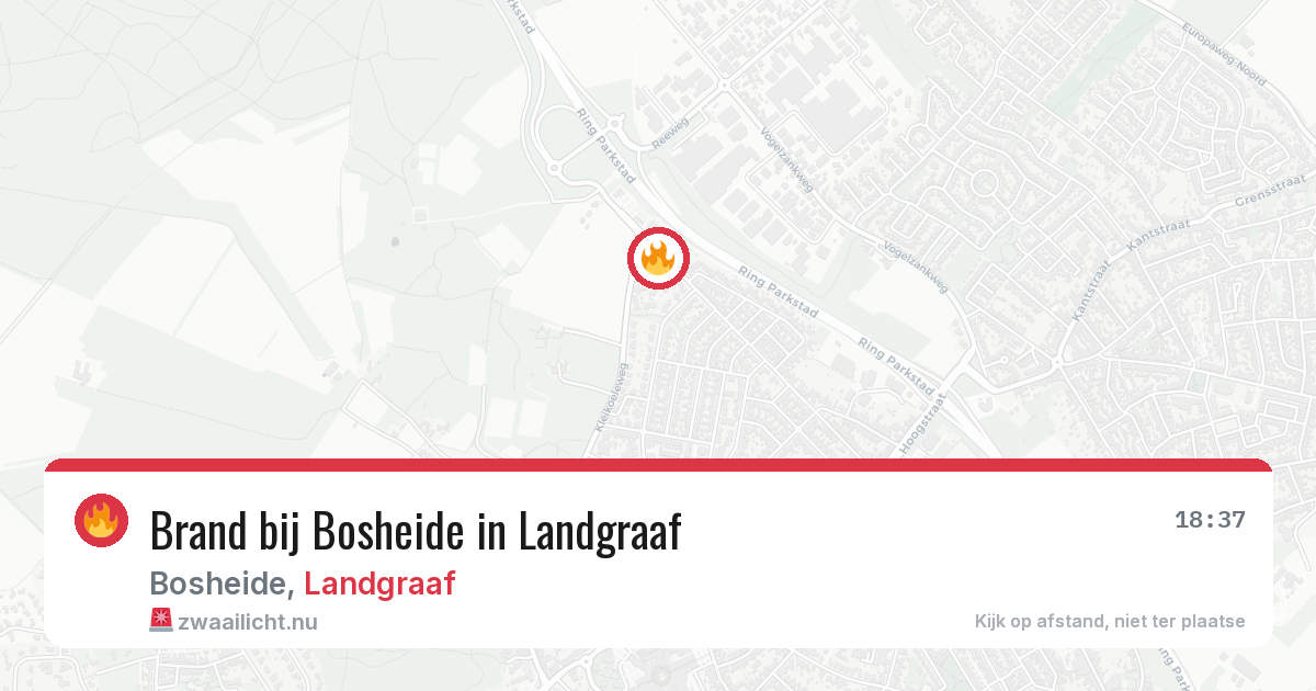 Brand bij Bosheide in Landgraaf — 1 apr 2026