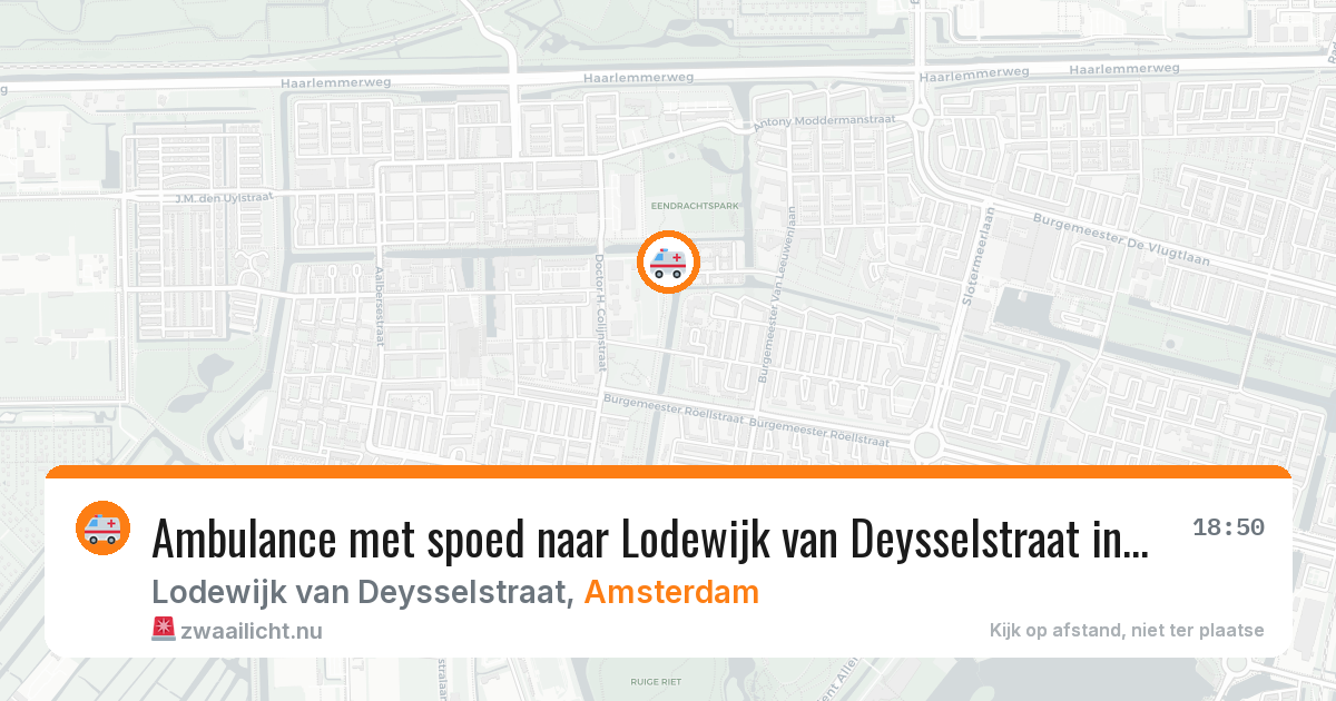Ambulance met spoed naar Lodewijk van Deysselstraat in Amsterdam — 21 mrt 2026
