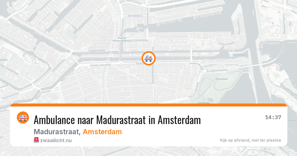 Ambulance naar Madurastraat in Amsterdam — 15 mei 2026