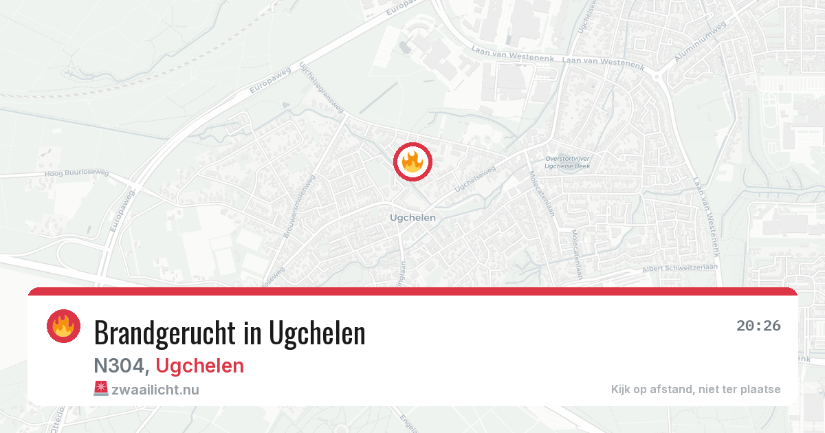 Brandgerucht in Ugchelen — 9 jul 2026