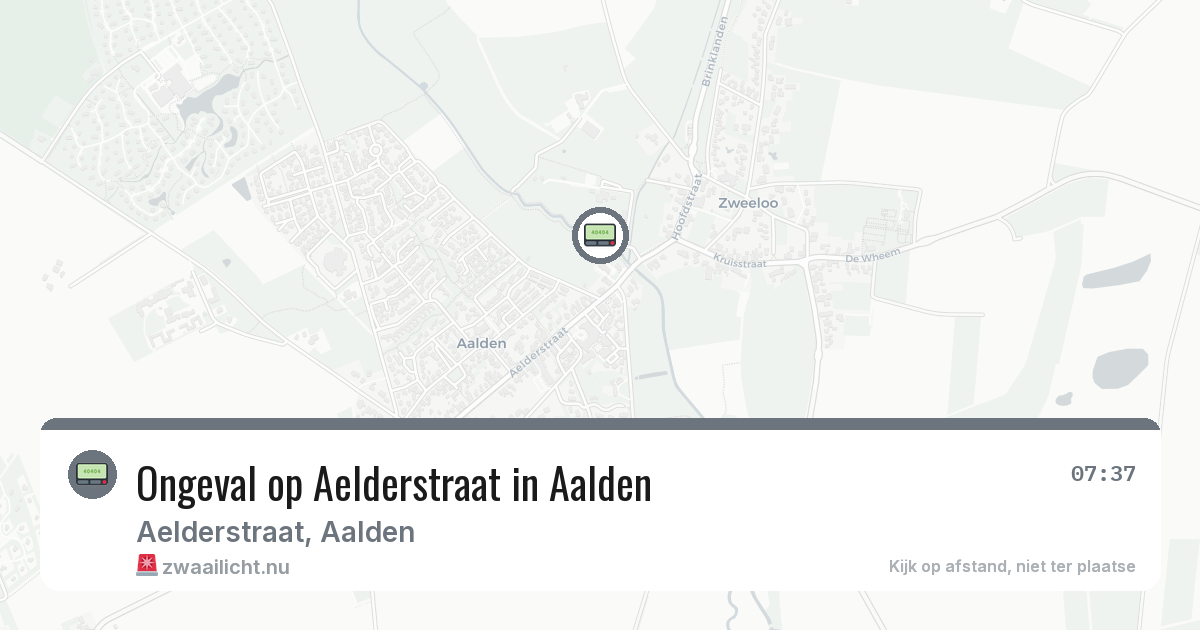 Ongeval op Aelderstraat in Aalden — 5 mrt 2026