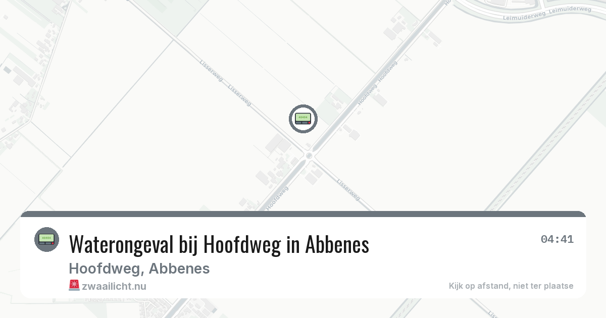 Waterongeval bij Hoofdweg in Abbenes — 5 mrt 2026
